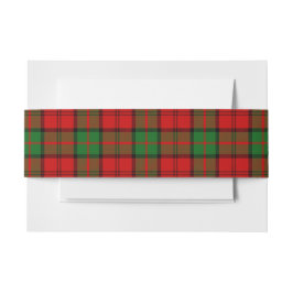 Cintas Para Invitaciones Dunbar Scottish Tartan Belly Band