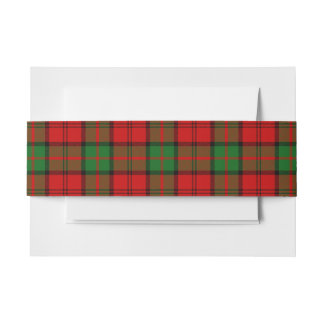 Cintas Para Invitaciones Dunbar Scottish Tartan Belly Band