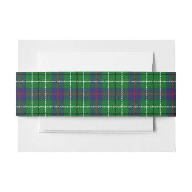 Cintas Para Invitaciones Duncan Scottish Tartan Belly Band (Anverso Ejemplo)