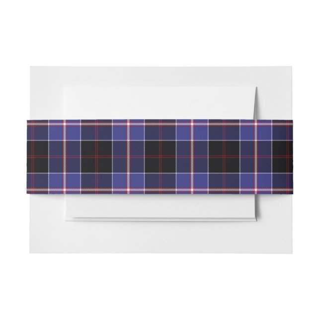 Cintas Para Invitaciones Dunlap Scottish Tartan Belly Band (Anverso Ejemplo)