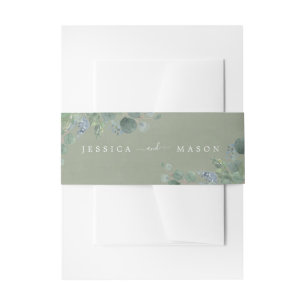 Cintas Para Invitaciones Dusty Blue Eucalyptus Bodas Belly Invitati