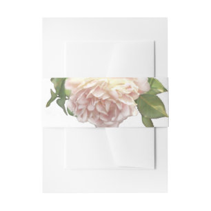 Cintas Para Invitaciones Dusty Ivory white elegante Rosa