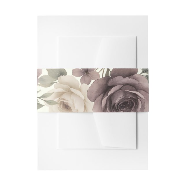 Cintas Para Invitaciones Dusty Mauve & Ivory Bloom Boda Botánico (Anverso Ejemplo)