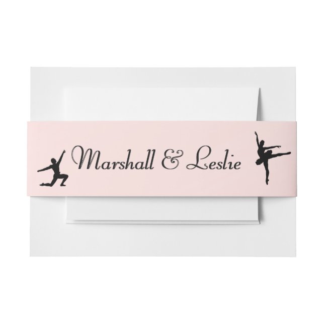Cintas Para Invitaciones Dusty Rosa Ballet (Anverso Ejemplo)
