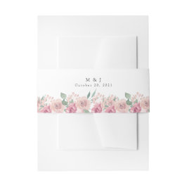 Cintas Para Invitaciones Dusty Rosa Rubor Floral Boda