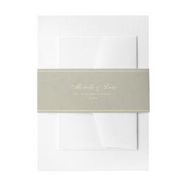 Cintas Para Invitaciones Dusty Sage Green Velvet Gold Wedding