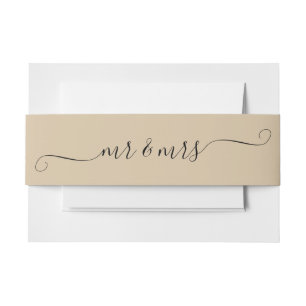 Cintas Para Invitaciones Earthtone Sr. y Sra.