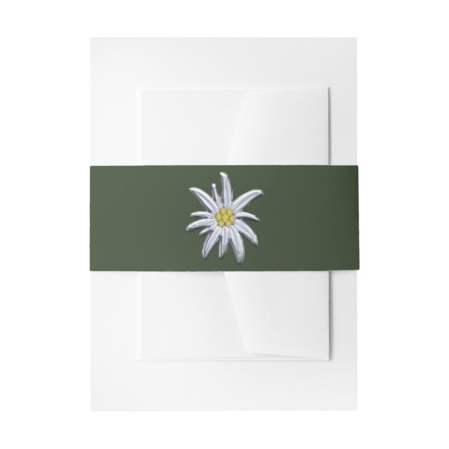 Cintas Para Invitaciones Edelweiss plateado (Anverso Ejemplo)