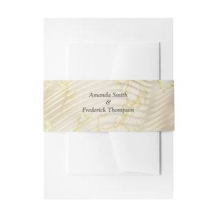 Cintas Para Invitaciones Efecto ripeo elegante de oro y Rosas y pájaro