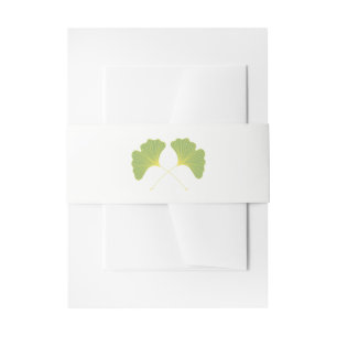 Cintas Para Invitaciones El árbol de Ginkgo deja el verde de primavera