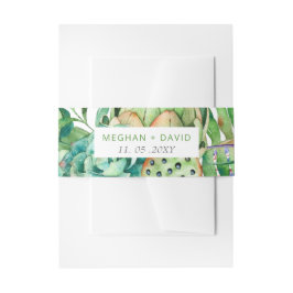 Cintas Para Invitaciones El Boho Rústico Suculento Cactus Greenery Boda