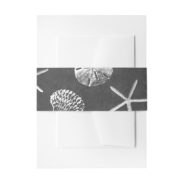 Cintas Para Invitaciones El casarse de los Seashells de la playa de la