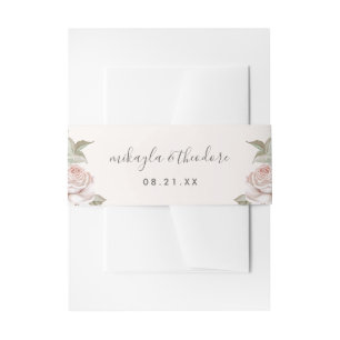 Cintas Para Invitaciones El casarse hermoso de los rosas de Rubor del