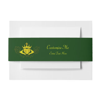 Cintas Para Invitaciones El Claddagh (Oro)