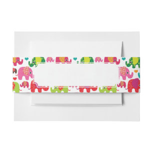 Cintas Para Invitaciones el elefante retro embroma el papel pintado del