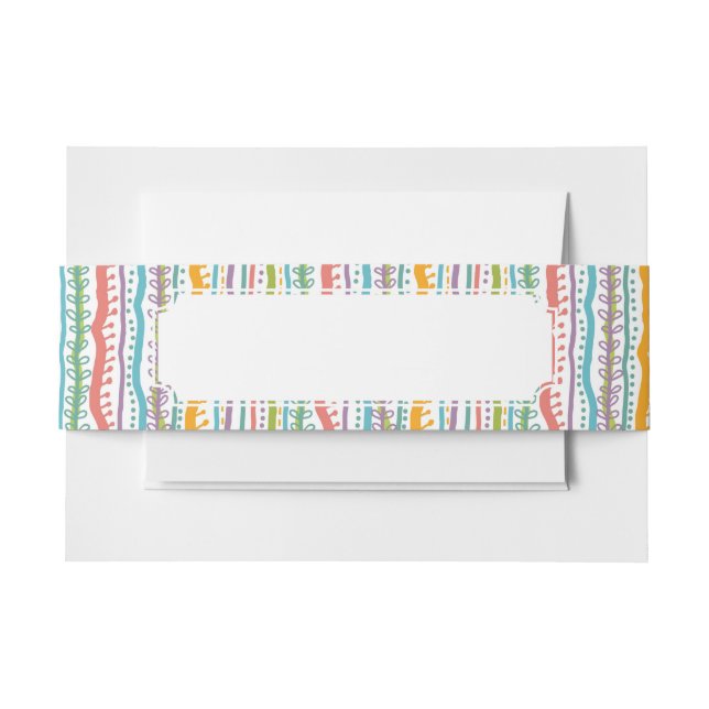 Cintas Para Invitaciones El extracto raya el modelo vertical (Anverso Ejemplo)