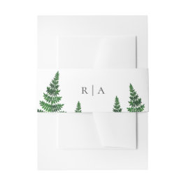 Cintas Para Invitaciones El helecho verde acuarela. Boda de Woodland