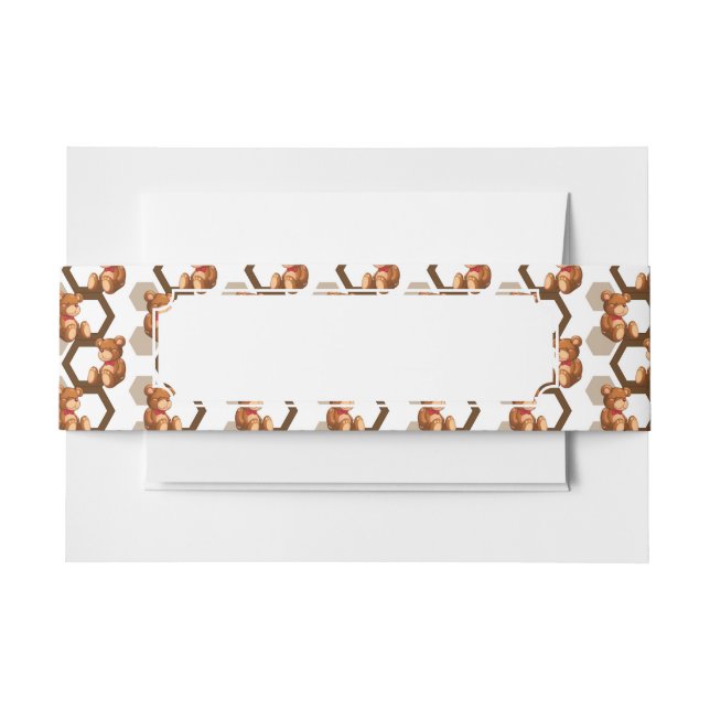 Cintas Para Invitaciones el ilustracion de un arsenal del peluche refiere (Anverso Ejemplo)