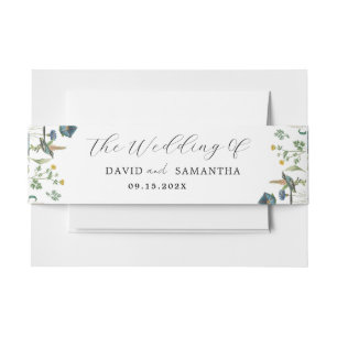 Cintas Para Invitaciones El marco del Whimsical Secret Garden Wildflowers