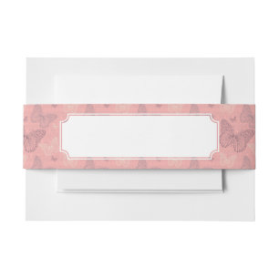 Cintas Para Invitaciones El rosa de la mariposa
