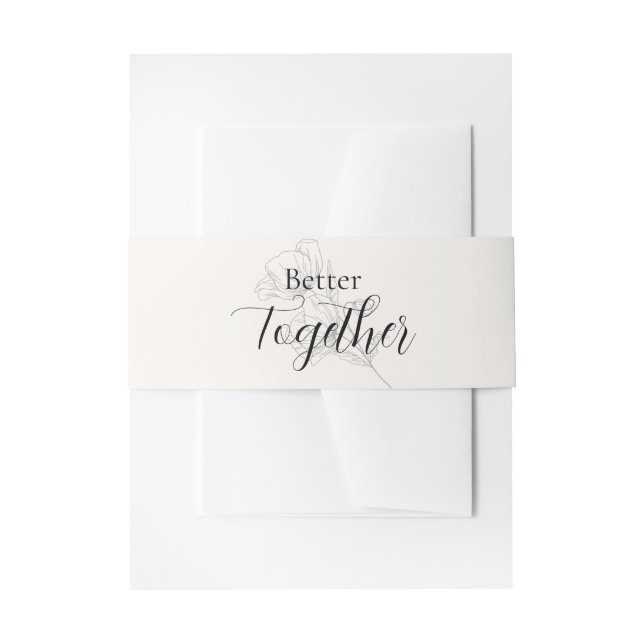 Cintas Para Invitaciones Elegancia Beige Boda (Anverso Ejemplo)