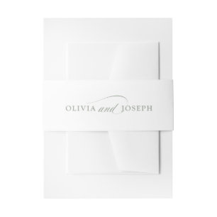 Cintas Para Invitaciones Elegancia italiana blanca y verde sabio Boda