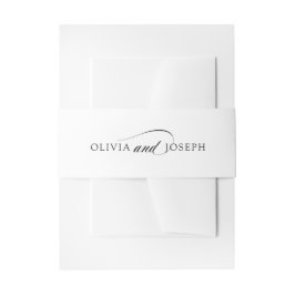 Cintas Para Invitaciones Elegancia italiana en blanco y negro | Boda