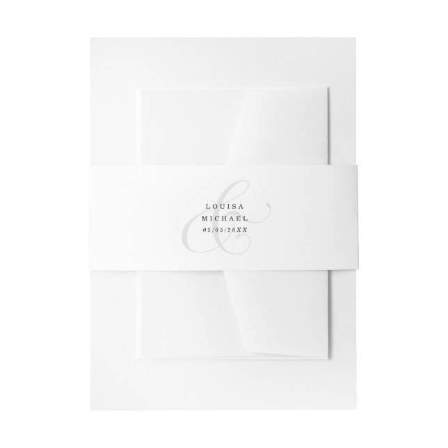 Cintas Para Invitaciones Elegant Ampersand Wedding Classic Round Sticker (Anverso Ejemplo)