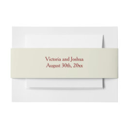 Cintas Para Invitaciones Elegant and Basic beige burgundy