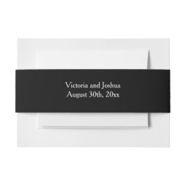 Cintas Para Invitaciones Elegant and Basic black and white