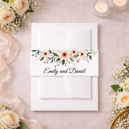 Cintas Para Invitaciones Elegant Anemone Wildflower Wedding Invitation