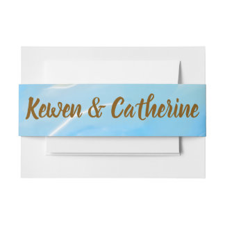 Cintas Para Invitaciones Elegant Beach Watercolor Wedding