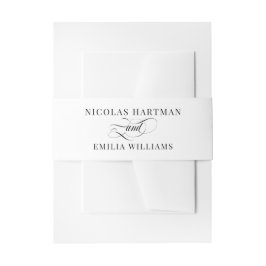 Cintas Para Invitaciones Elegant Black White Wedding