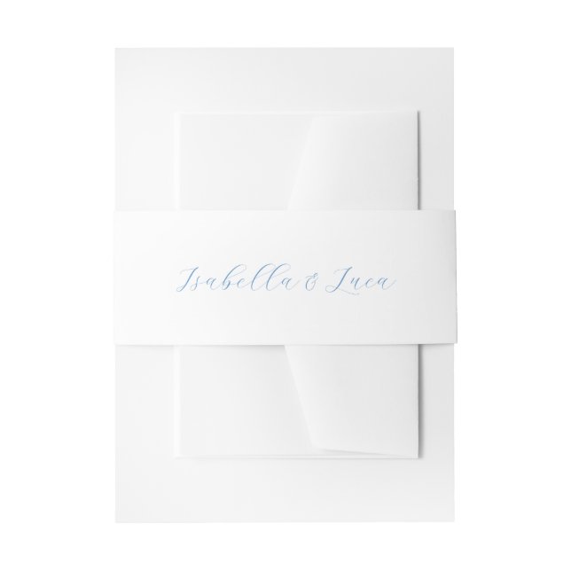 Cintas Para Invitaciones Elegant Blue and White Coastal Chic Wedding (Anverso Ejemplo)