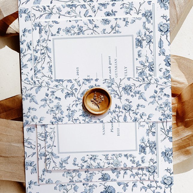 Cintas Para Invitaciones Elegant Blue Chinoiserie Wedding (Subido por el creador)