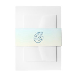 Cintas Para Invitaciones Elegant Blue Peacock Floral Wedding