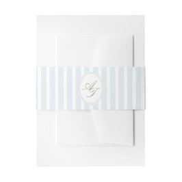 Cintas Para Invitaciones Elegant Blue & Sage Striped