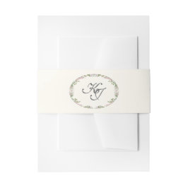 Cintas Para Invitaciones Elegant Blush Garden Wedding Invitation Belly Band