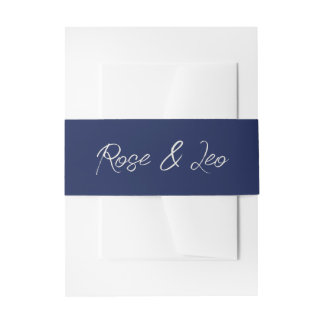Cintas Para Invitaciones Elegant Boho Wedding Invitation Belly Band |