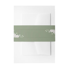 Cintas Para Invitaciones Elegant Botanical Wrap | Sage Green Belly Band