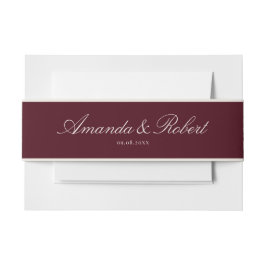 Cintas Para Invitaciones Elegant Classy Burgundy Wedding
