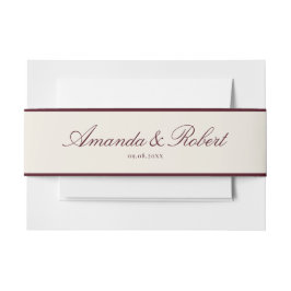 Cintas Para Invitaciones Elegant Classy Burgundy Wedding