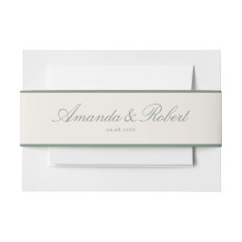 Cintas Para Invitaciones Elegant Classy Sage Green Wedding