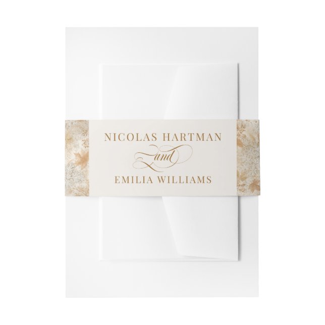 Cintas Para Invitaciones Elegant Fall Autumn Wedding (Anverso Ejemplo)
