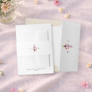 Cintas Para Invitaciones Elegant Floral Wedding