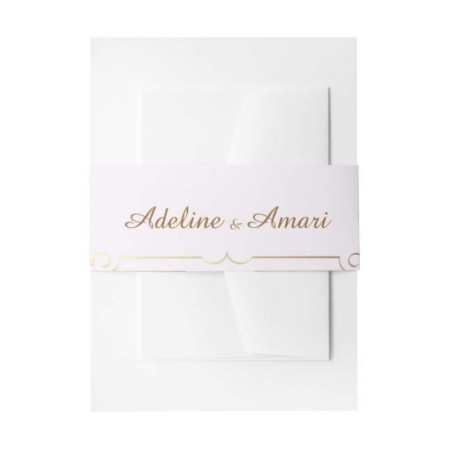 Cintas Para Invitaciones Elegant Floral Wedding Invitation (Anverso Ejemplo)