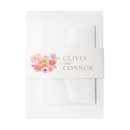 Cintas Para Invitaciones Elegant Floral Wedding Invitation Band