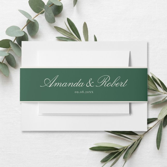 Cintas Para Invitaciones Elegant Green Classy Wedding (Subido por el creador)