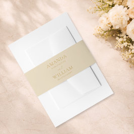Cintas Para Invitaciones Elegant Ivory Wedding Invitation