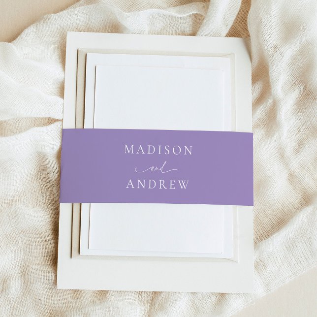 Cintas Para Invitaciones Elegant Lavender Purple Wedding (Subido por el creador)